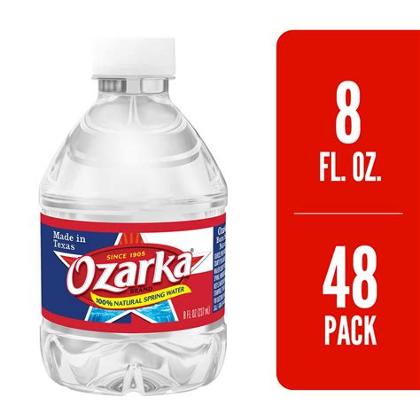Ozarka Brand 100 Natural Spring Water 8 Ounce Mini Plastic Bottles