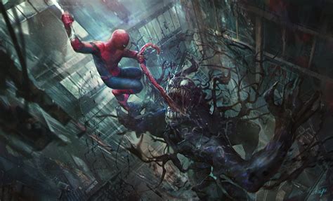 Spider Man Vs Venom By Akia Koiguchi Marvel
