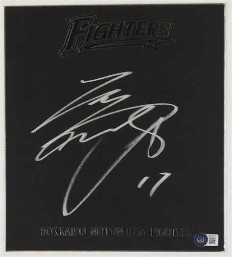 Shohei Ohtani Signed Fighters 95x95 Shikishi Beckett Pristine Auction
