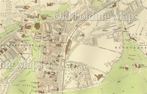 Old Map Of Harrogate England Circa 1895