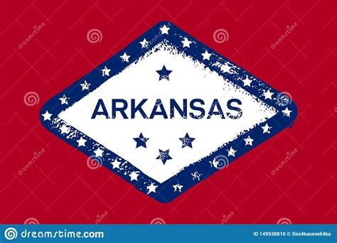 Arkansas Map On American Flag AR USA State Map On US Flag EPS Vector Graphic Clipart Icon