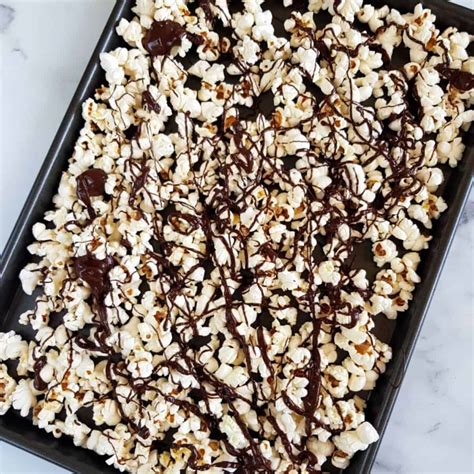 Chocolate Covered Popcorn Healthy Snack Hint Of Healthy
