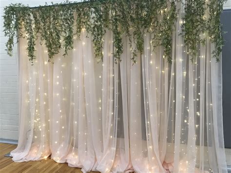 Blush Backdrop With Curtain Lights Wedding Backdrop Lights Light