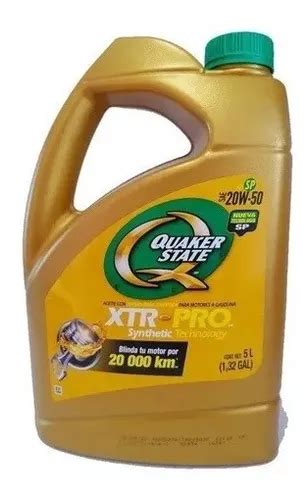 Aceite Quaker Multigrado Xtr Pro W Garrafa Lts Regalo Env O Gratis