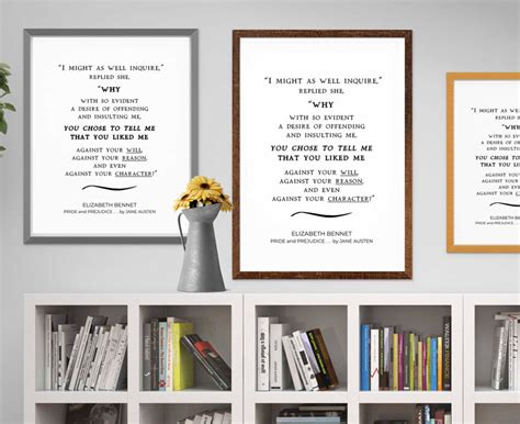In this case, they let the words speak for themselves. Pride and Prejudice Book Quote Wall Art Printable Q2 | SEWING the ABCs