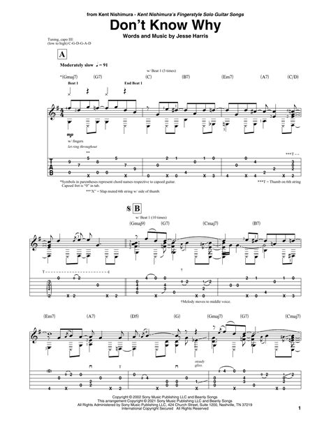 Don't Know Why (arr. Kent Nishimura) by Norah Jones Sheet Music for