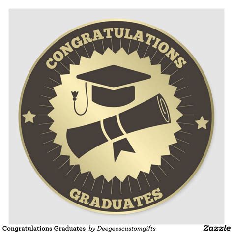 Congratulations Graduates Classic Round Sticker Zazzle Congratulations Graduate Round