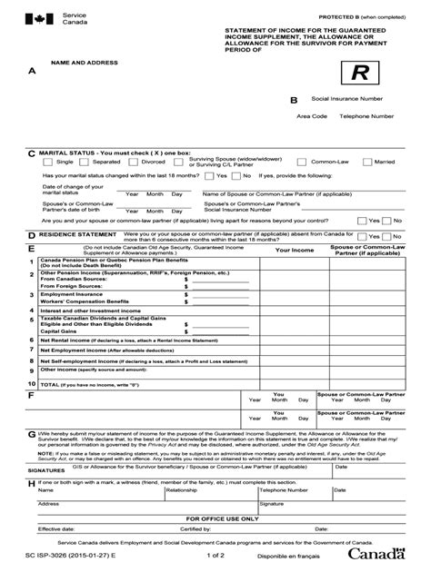 2015 Form Canada Sc Isp 3026 Fill Online Printable Fillable Blank