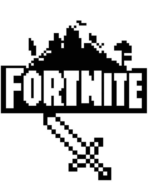Fortnite Logo In Minecraft Style Coloring Page To Print And Download