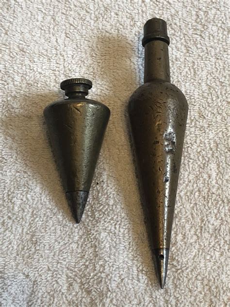 2 Old Brass Plumb Bobs Ebay Antique Tools Vintage Tools Plumbing