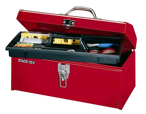 Stack On R 516 2 16 Inch Multi Purpose Steel Tool Box Red