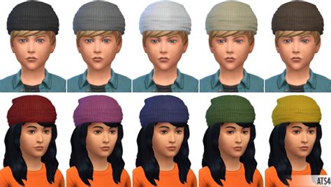 Beanie For Kids And More Afm Beanie Colors At Around The Sims 4 Sims 4
