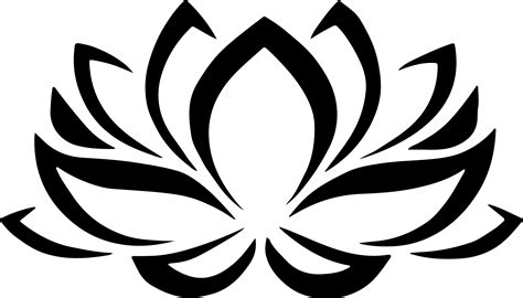 Lotus Flower Black And White Png Transparent Lotus Flower Black And