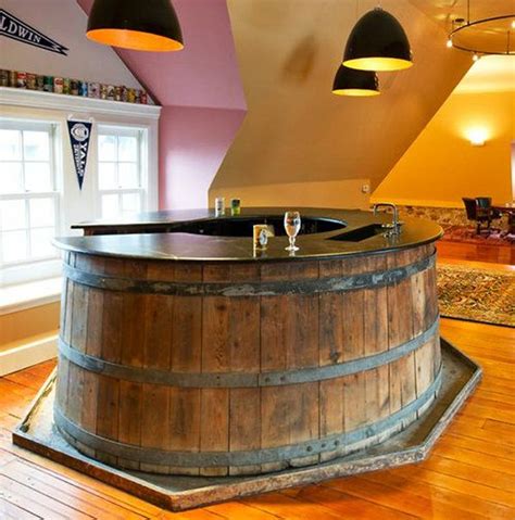 18 Creative Ways To Repurpose Wine Barrels Home Bar Designs Diy Home