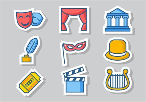 Free Theatre Icons Vector 135316 Vector Art At Vecteezy