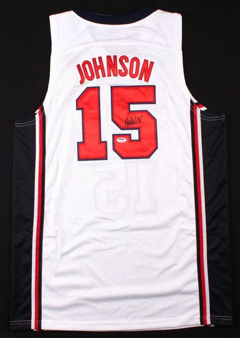 Magic Johnson Signed Team Usa Dream Team Jersey Psa Coa