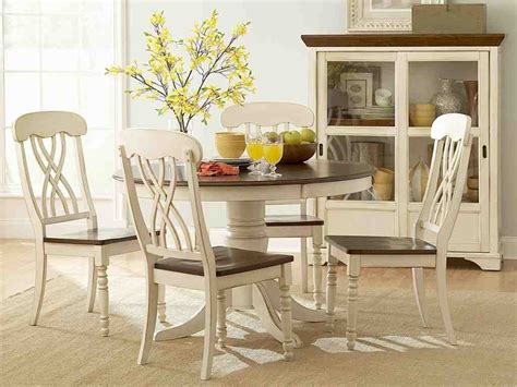 antique  white kitchen table  chairs decor ideas