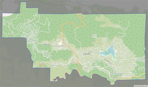 Map Of Crestline Cdp California