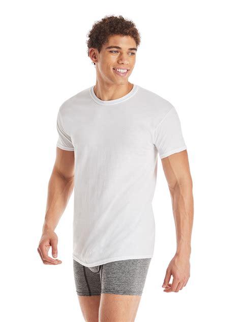 Hanes Mens Comfort Fit Ultra Soft Cotton White Crew T Shirt