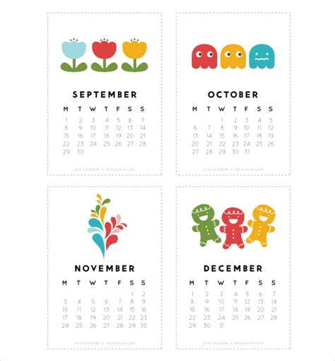14 Cute Calendar Templates To Download For Free Sample Templates