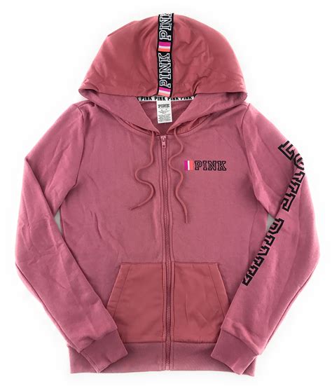 Victorias Secret Love Pink Hoodie Perfect Full Zip Hood