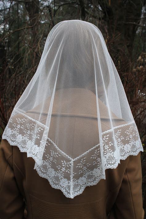 Evintage Veils~ Pure Cream White Triangle Or D Shaped Traditional