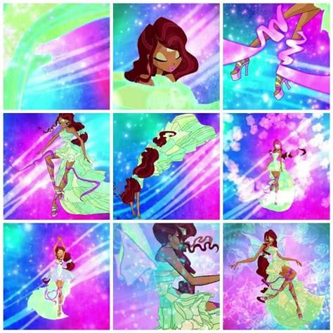 Winx Club Layla Transformations Ash Ruby Fairy Moon Disney