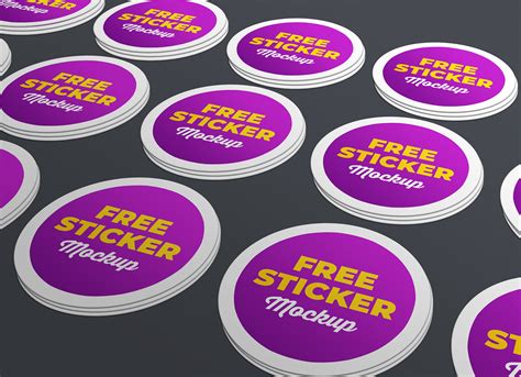 Round Sticker Mockup 217 Dxf Include Download Free Psd Mockups