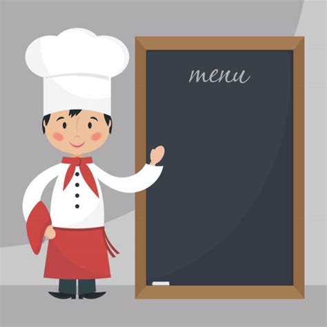 Cartoon Of Chef Menu Board Clip Art Vector Images And Illustrations Istock