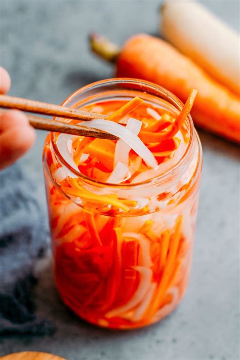 Vietnamese Carrot Daikon Pickles Full Of Plants