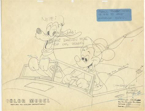 Mickey Mouse And Pluto From Plutos Day Disney Animation Art Disney
