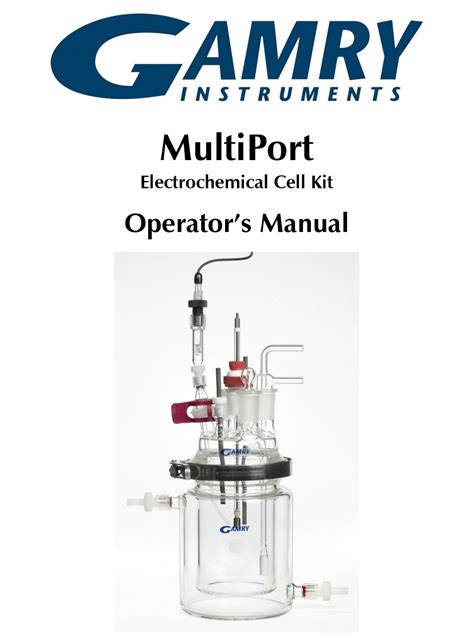 Gamry Instruments Multiport Operators Manual Pdf Download Manualslib