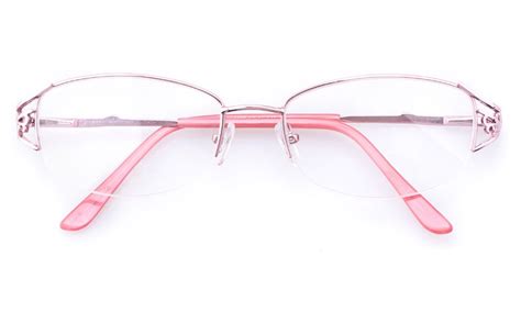 Vista First Stainless Steel Womens Oval Semi Rimless Optical Glasses Eyeglasses For Oval Face