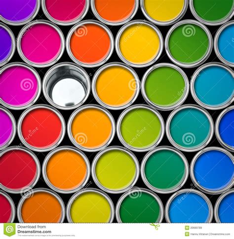 Company size can be an important indicator of its success, its ability to meet customer needs. Color Paint Tin Cans Top View Stock Image - Image: 20669789