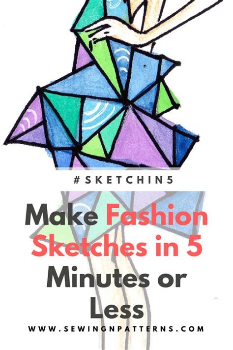 5 Minute Fashion Sketches Sketchin5 Sketch 3 Sewingnpatterns