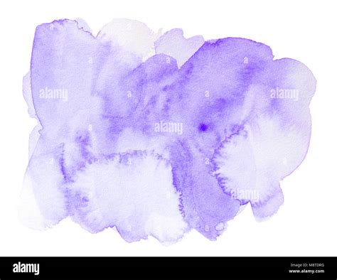 Abstract Purple Watercolor Splash Isolated On White Background Stock