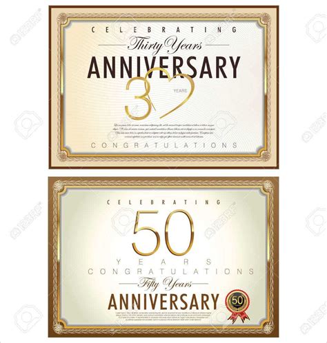 Anniversary Certificate Template Free Professional Template