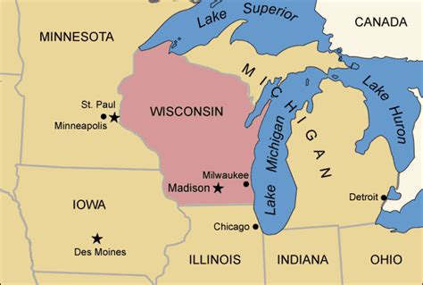 Midwest Region Map With Capitals September 2011 Maps Of The United