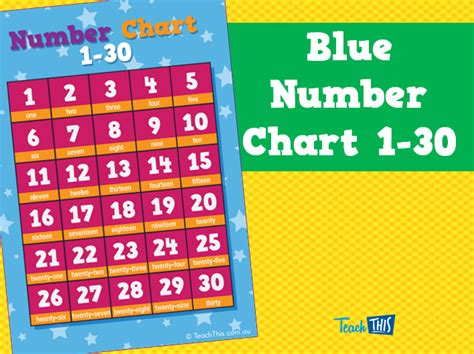 Printable Number Chart 1 30 Class Playground 417