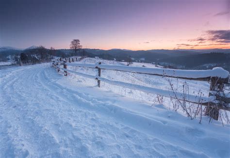 Fantastic Evening Winter Landscape Stock Image Image Of Cliff Hiking