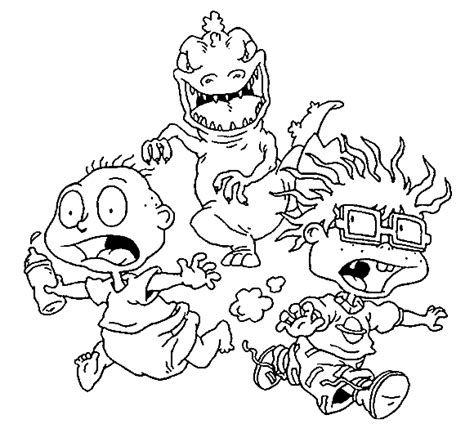 Reptar Tommy And Chuckie Coloring Page Free Printable Coloring Pages