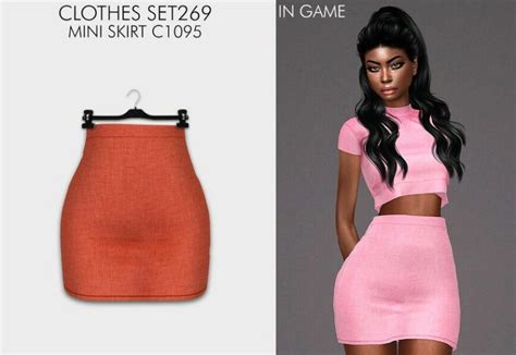 Clothes Set269 Mini Skirt C1095 Sims 4 Mod Modshost