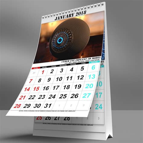 3D model Desk Calendar 2018 | CGTrader