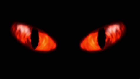 Animation Of Evil Looking Fiery Eyes Stock Footage Video 4574261