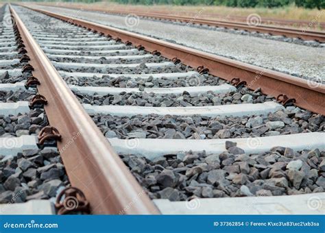 Railway Tracks Close Up Stock Photo Image Of Tracks 37362854