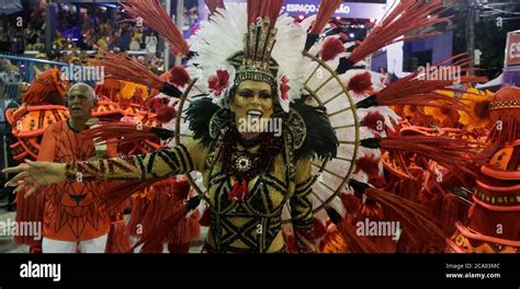Rio De Janeiro February 23rd 2020 Carnival A Estacio De Sa Samba