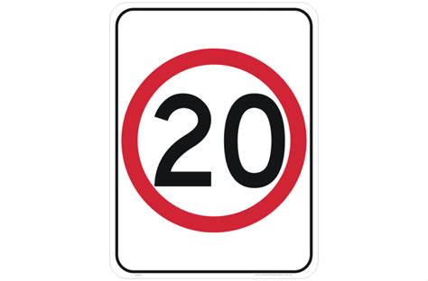 Speed Limit 20 Kph Sign R2430 National Safety Signs