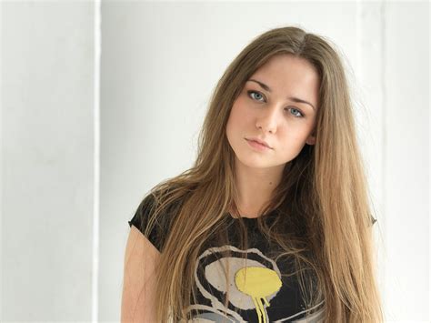 Ingrid Olerinskaya Brunette Blue Eyes Women Long Hair