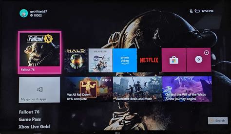 Xbox One Home Screen