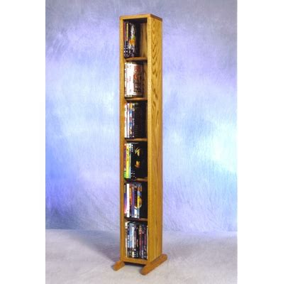 Wood Shed Solid Oak Row Dowel Capacity Dvd Cabinet Tower